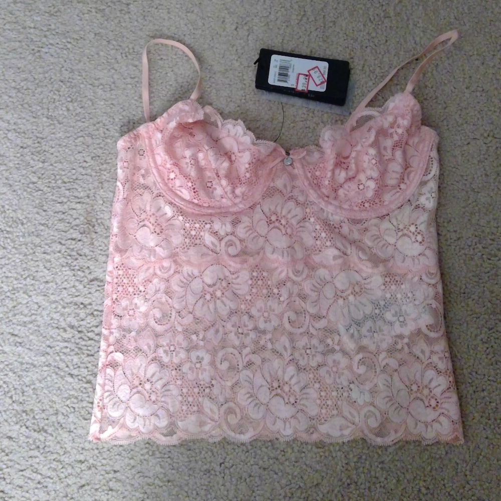 Guess Pink Lace Bra Top